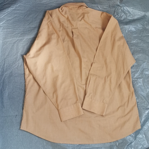 Protocol Men's Long sleeved Button up shirt 17/35  light brown - Picture 10 of 11